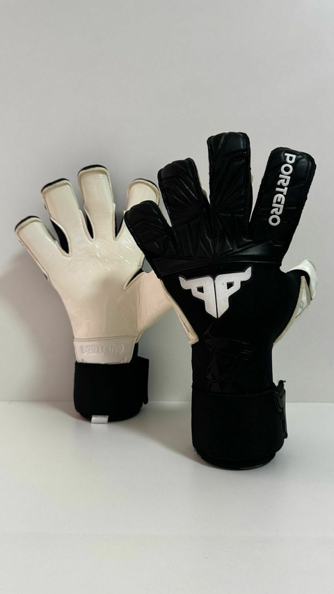 Luva de Goleiro Profissional Portero AVENTADOR BlackWhite Gecko