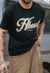Remera Regular Hhust Cursiva - Negra