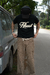 Remera Regular Hhust Cursiva - Negra en internet