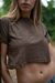 Baby Tee Basic - Marron - tienda online
