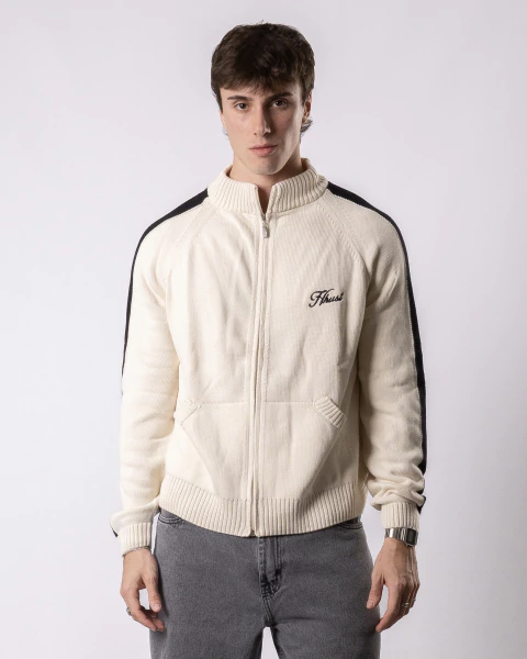 Zip League Knit - Crema con Negro - comprar online