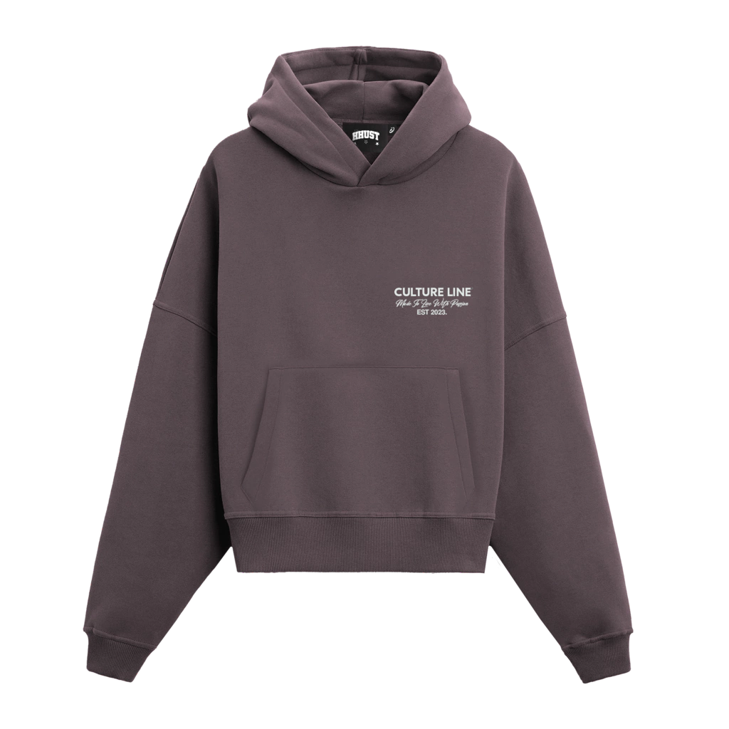 Hoodie Boxy Culture Line - Brown thumbnail 3