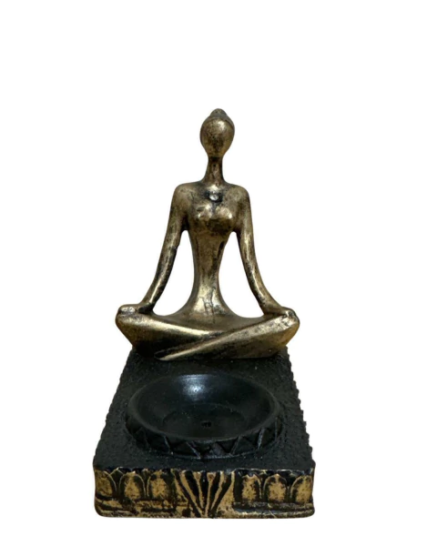 Incensário Yoga Meditando Base Pequena