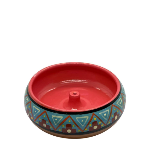 Incensário Peruano 14cm Alto - Vermelho
