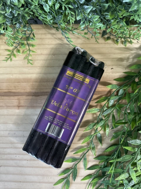 Vela Palito Preta (Pacote)