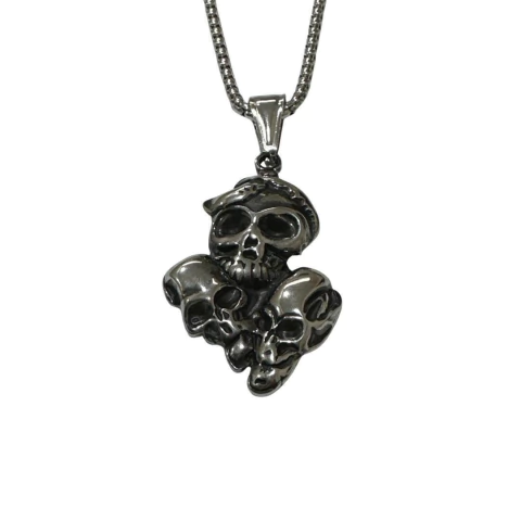 Colar Aço Inox Caveiras