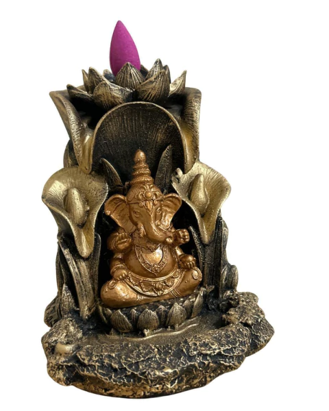 Incensário Cascata Copo de Leite Ganesha