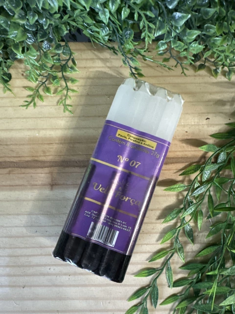 Vela Palito Branco E Preta (Pacote)