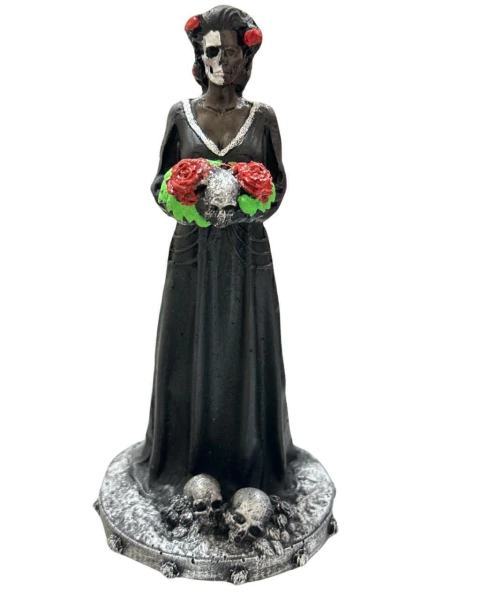 Rosa Caveira Resina 15cm