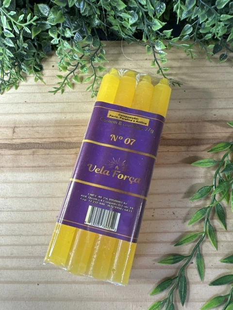 Vela Palito Amarela (Pacote)