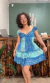 Vestido Indiano Curto - Azul/Azul escuro - comprar online