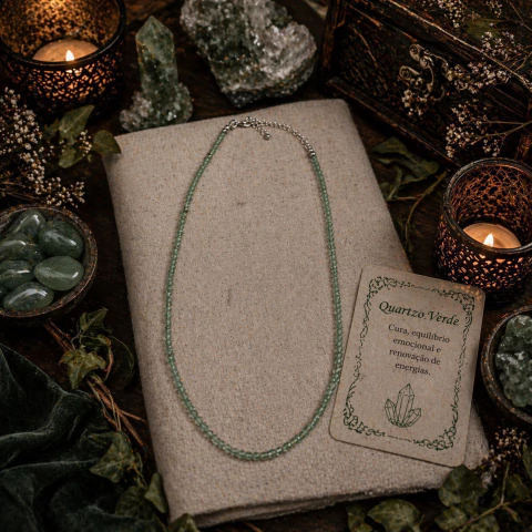 Colar Choker de Pedra Natural – Elegância, Energia e Estilo Atemporal - Poder Ancestral Esotéricos