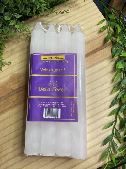 Vela Pacote Super 7 - Branca 66Gr
