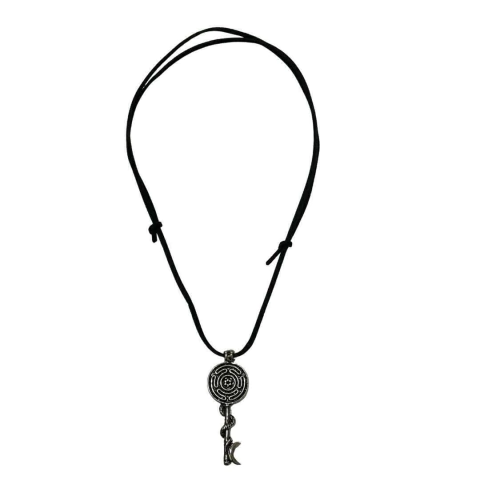 Colar Chave de Hécate - Niquel Velho Veludo