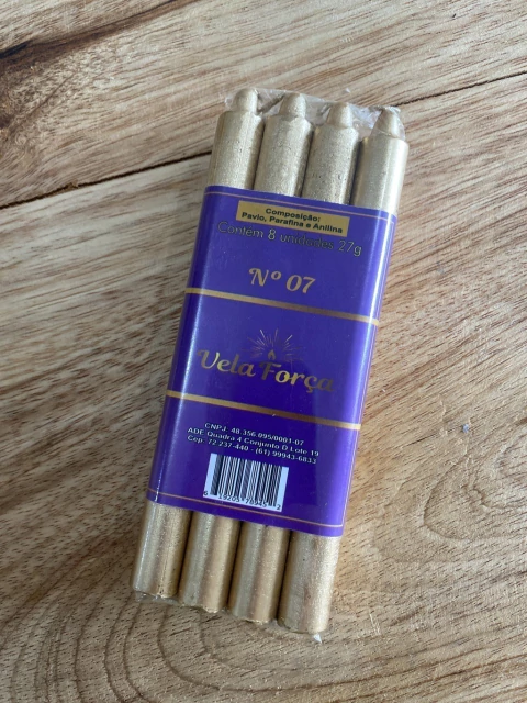 Vela Palito Dourada (Pacote)
