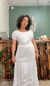 Vestido Indiano Longo - Branco Botão na internet