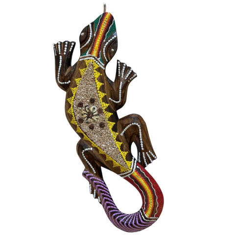 Enfeite Madeira Lagarto - 30cm