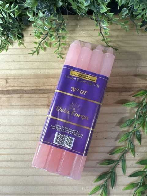 Vela Palito Rosa (Pacote)
