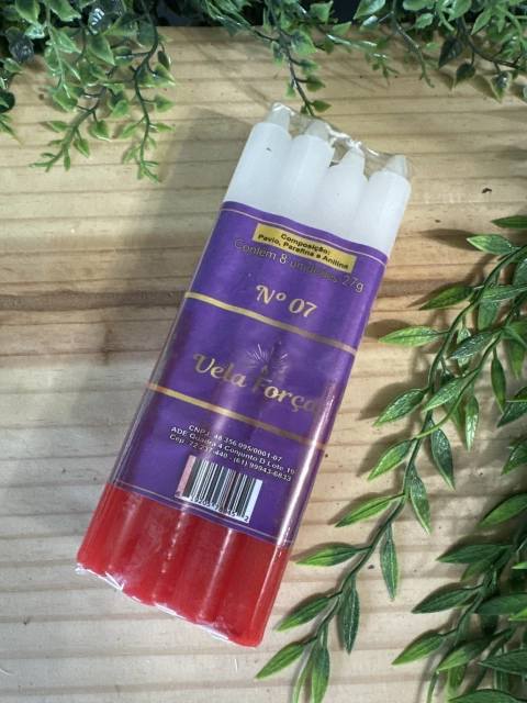 Vela Palito Vermelho E Branco (Pacote)
