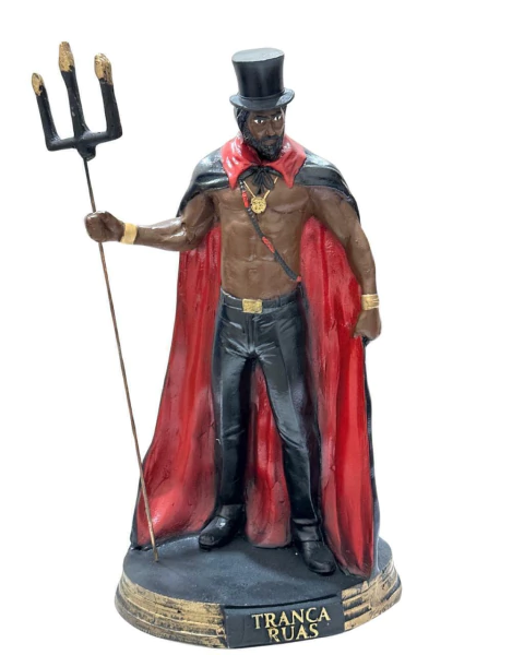 Exu Tranca Ruas Resina 26cm