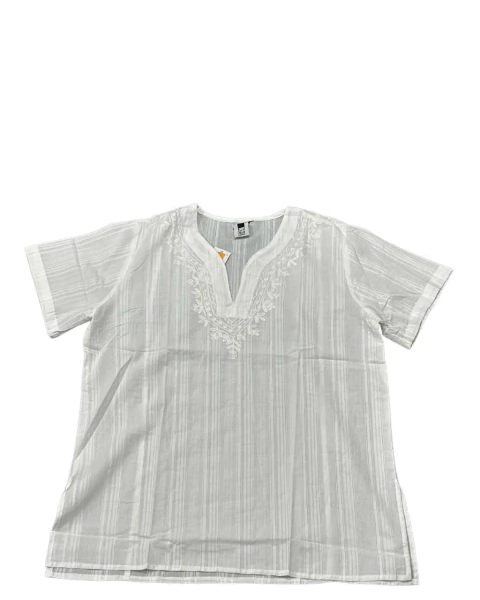 Bata Masculina Branca Aberta