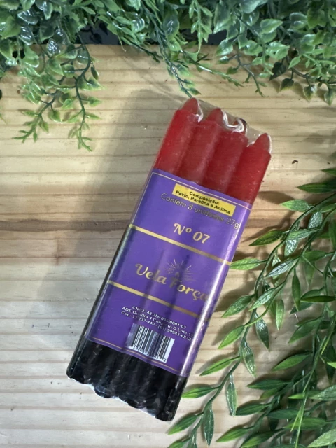 Vela Palito Preta E Vermelha (Pacote)