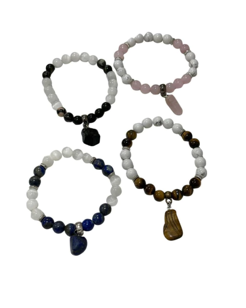 Pulseira de Pedra Natural - C/Pingente