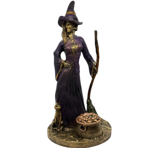 Bruxa Resina Incensário 21cm