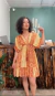 Vestido Indiano Curto - Laranja na internet