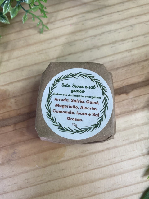 Sabonete Sete Ervas E Sal Grosso Oca Burity - Limpeza Energética