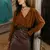 blusa feminina marrom