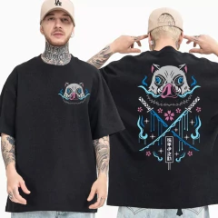 Demon Slayer - Remera Unisex Oversize - Anime Inosuke Manga
