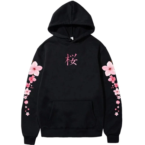 Sakura - Buzo Canguro Unisex - Flor Japonesa Kpop Aesthetic