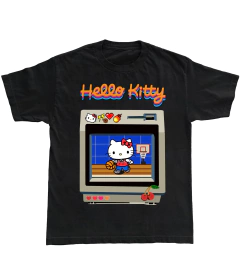 COMPUTER HELLO KITTY - REMERA ALGODON UNISEX - ANIME - KAWAII