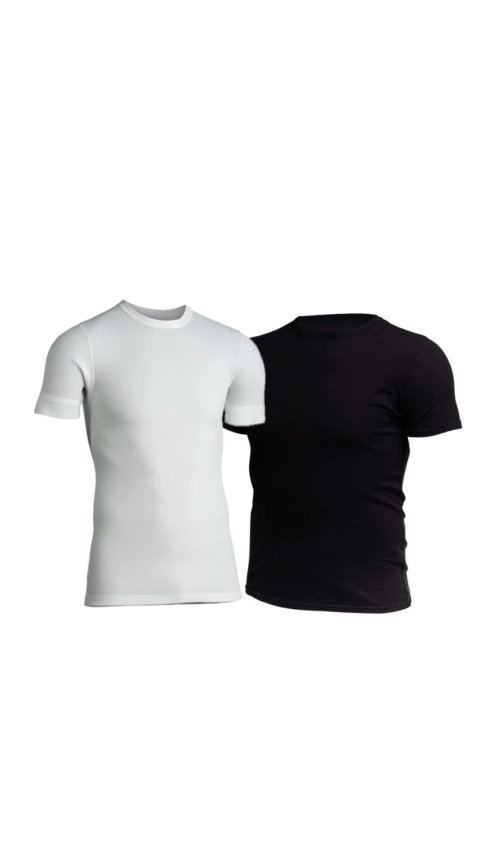 Pack C/ Duas Camisetas Caneladas