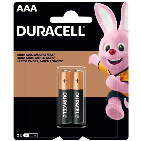 AAA 1,5V ALCALINA DURACELL / 2 PILHAS