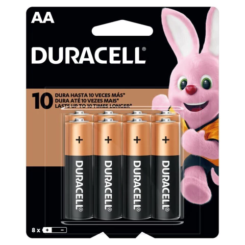 AA 1,5V ALCALINA DURACELL / 8 PILHAS