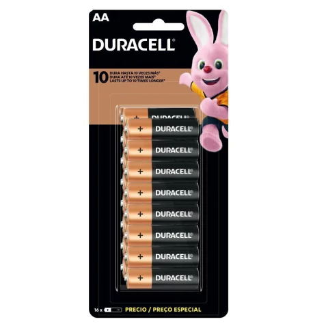 AA 1,5V ALCALINA DURACELL / 16 PILHAS
