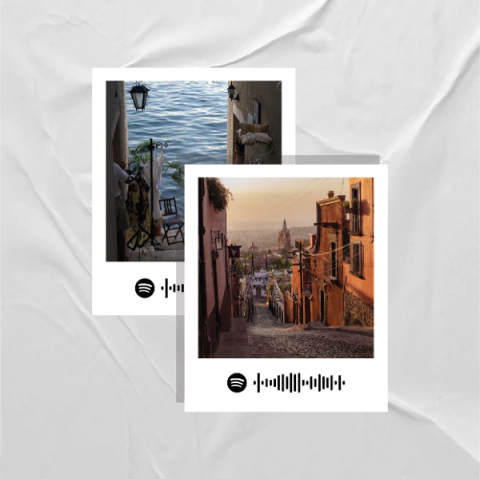 Polaroid con Código Spotify