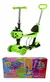 Monopatines infantiles 3 En 1 Canasto Y Manija Verde + kit de proteccion y casco Mundo Moda Kids
