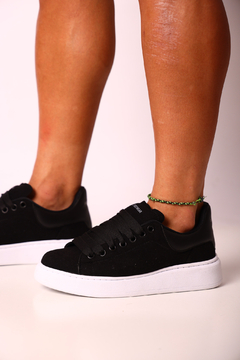 ZAPATILLAS CHUNKY GAMUZA NEGRA
