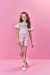 Conjunto Infantil Cinti Verão com Shorts Rosa e Blusa Branca Ursinha Love com Strass - comprar online