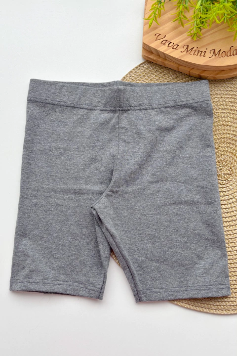 Bermuda Infantil Menina Ciclista Em Algodão Malwee Kids-Cinza - comprar online