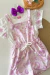 Jardineira Infantil Cinti Verão Lilás Docinhos com Blusa Branca - comprar online