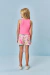 Conjunto Infantil Cinti Verão com Shorts Estampado Colorido e Regata Rosa - Vava Mini Moda