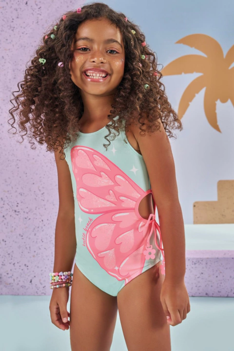 Maiô Infantil Kukiê Verão Verde Borboleta - comprar online