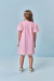 Vestido Infantil Cinti Verão com Sobreposição em Tule Rosa Ursinha Love na internet