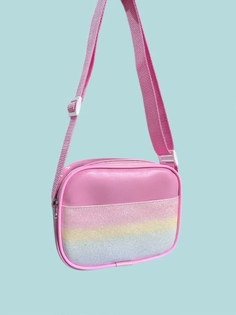 Bolsa Infantil Rosa com Detalhe em Glitter - comprar online