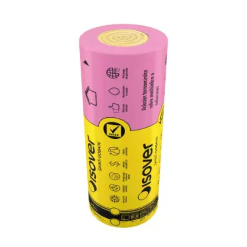 LANA DE VIDRIO ISOVER 80MM AISLANTE TERMICO 1.20x12 MTS