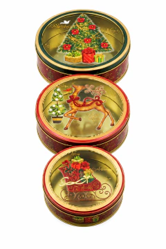 KIT 3 LATAS REDONDAS NATAL - - comprar online